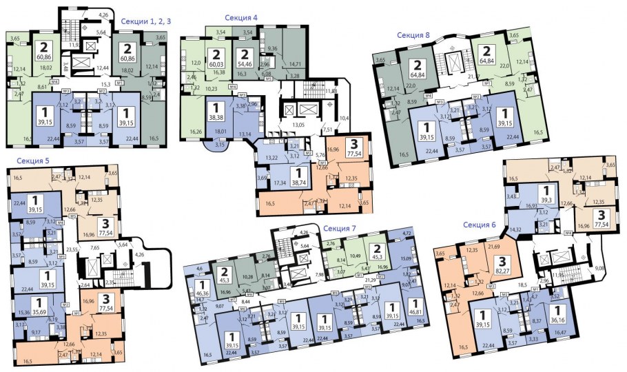 ЖК Люберецкий планировки квартир корпус 1