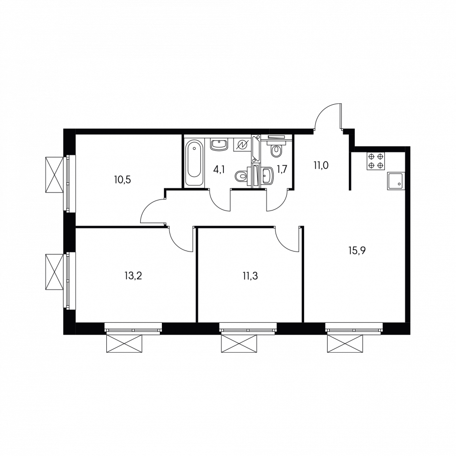 ЖК Мещерский лес планировки