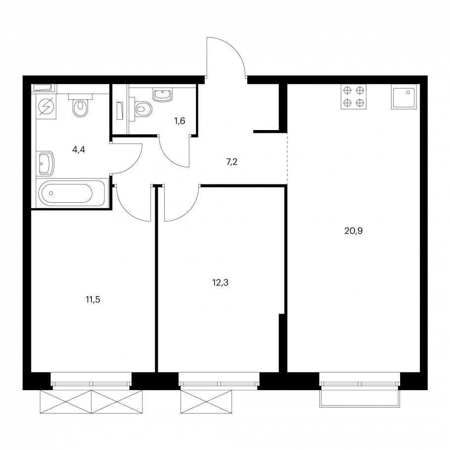 Евродвушка 2 пик