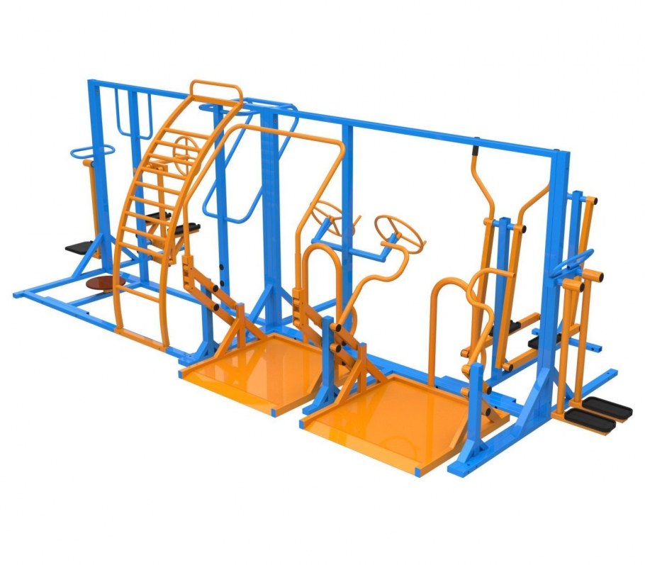 Спортивный комплекс с лестницей,турником и брусьями "СВС-30"