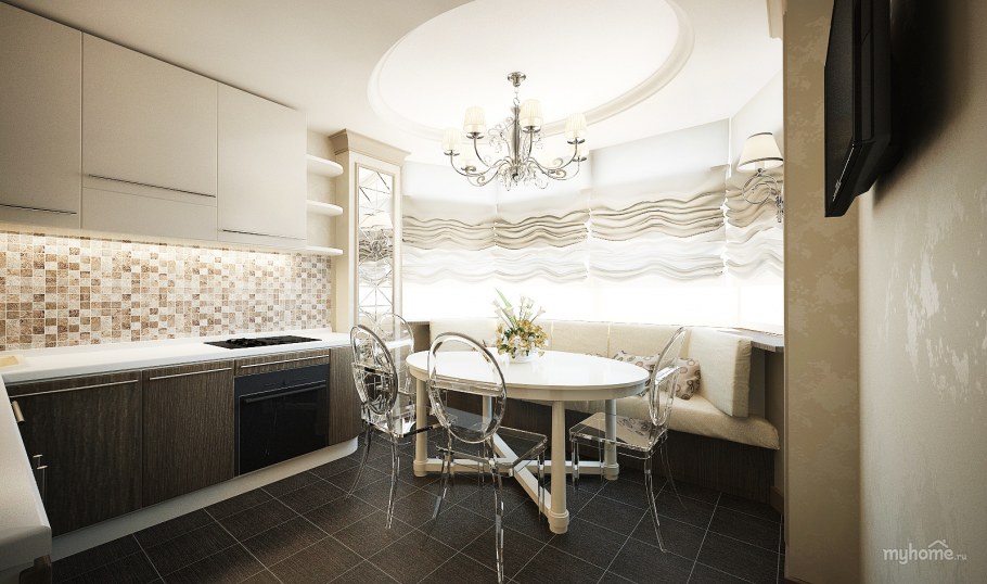 Планировка кухни п44 трешка