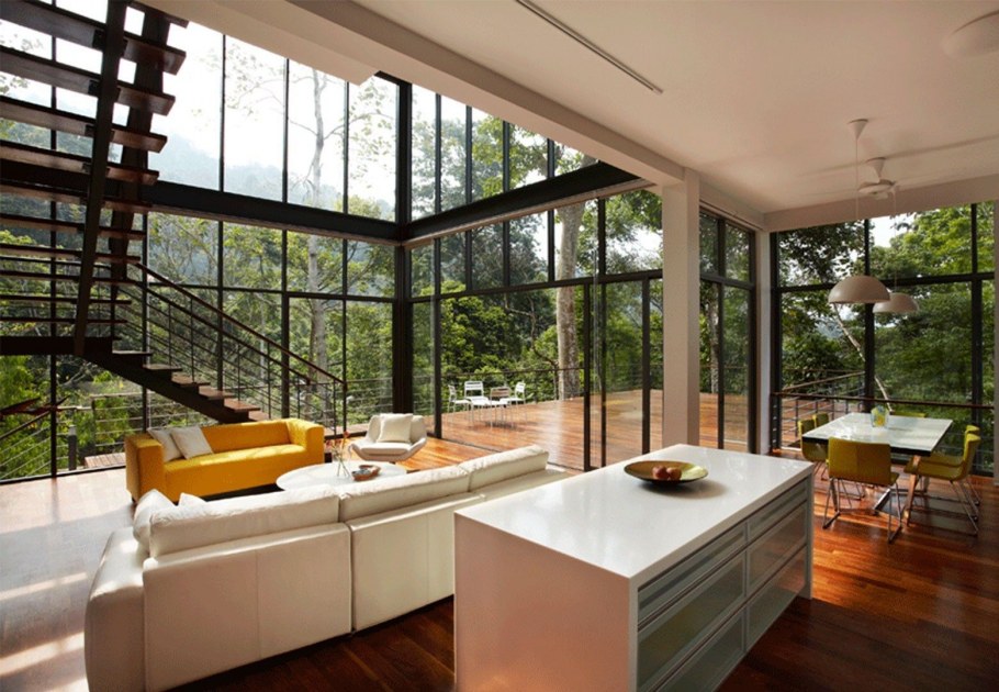 Панорамные окна в частном доме