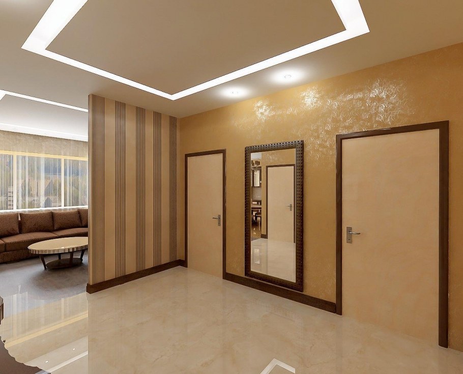 Коричневый плинтус в интерьере