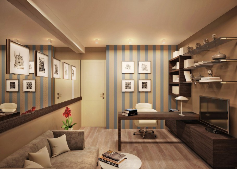 Интерьер небольшого кабинета