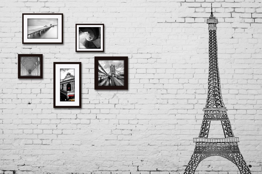 Картина белая кирпичная стена