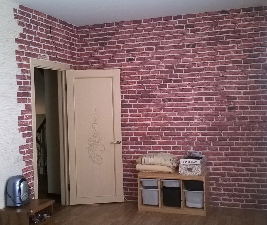 Кирпичная стена в стиле лофт