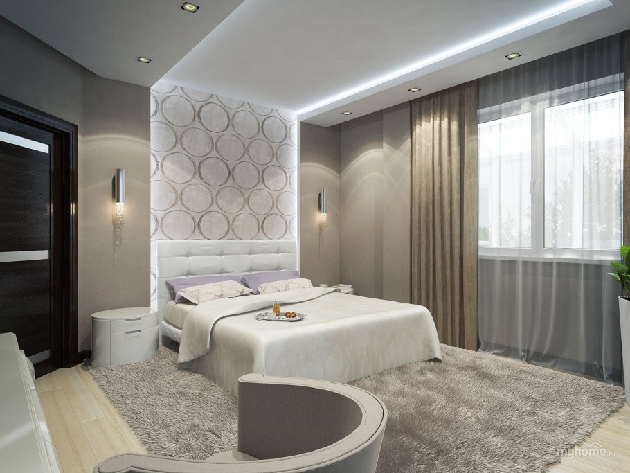 Комната для супругов в светлых тонах