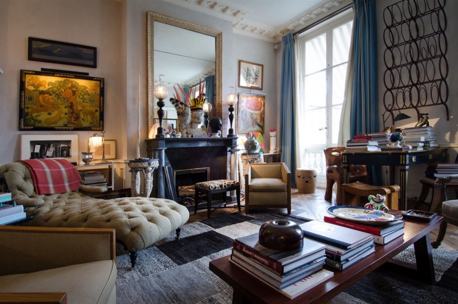 Гостиная лофт оранж в интерьере