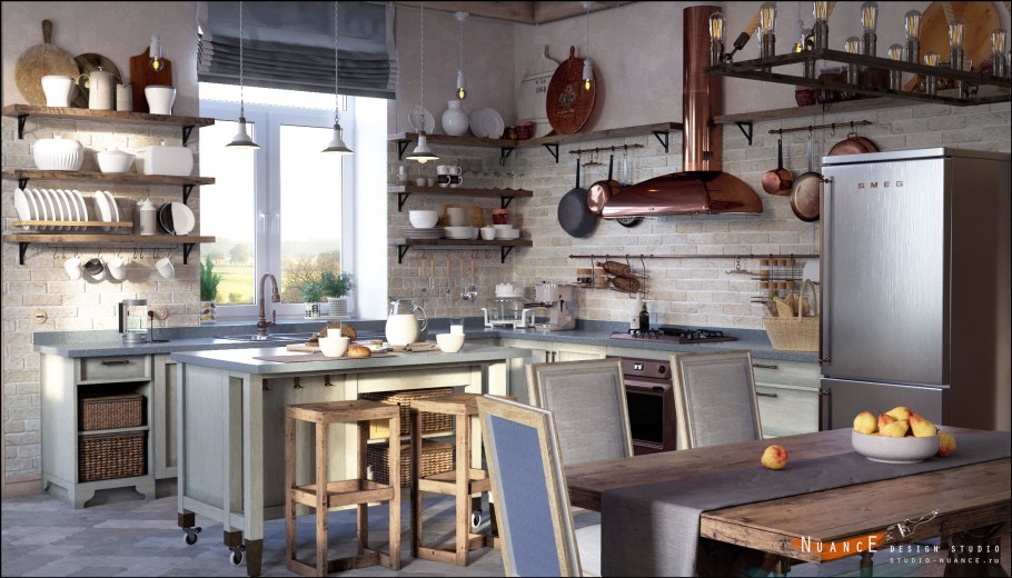 Кухня Кантри лофт