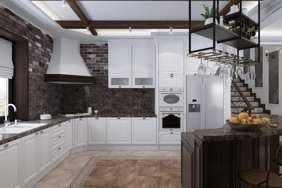 Кухня в смешанном стиле для дома