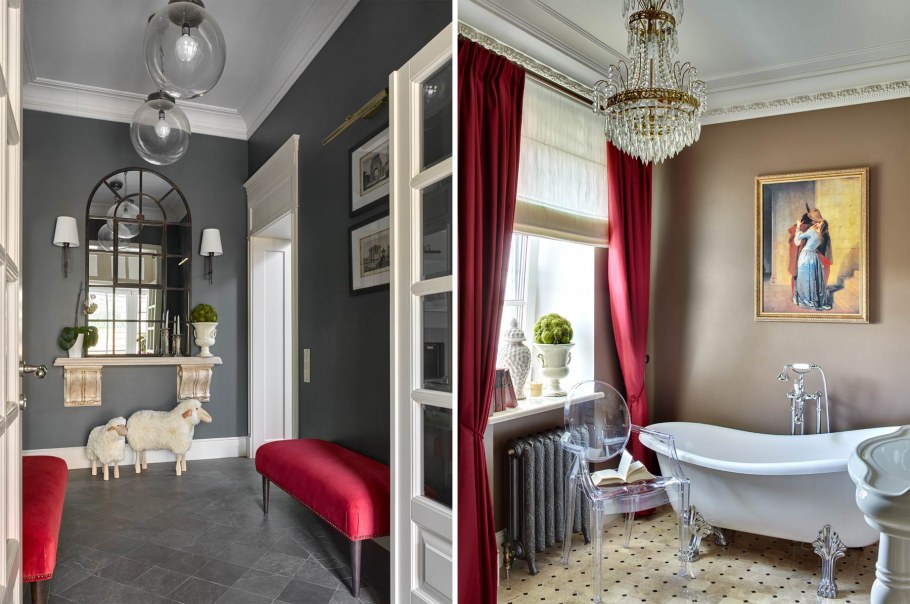 Интерьер Неоклассика в ярких цветах