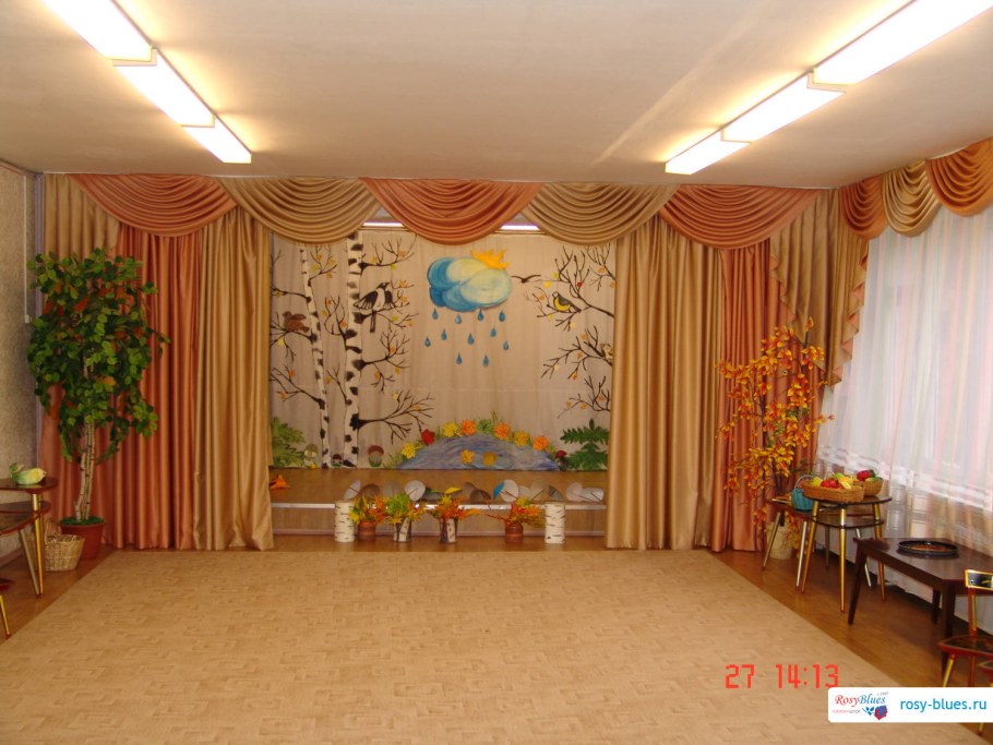 Шторы для сцены в детском саду