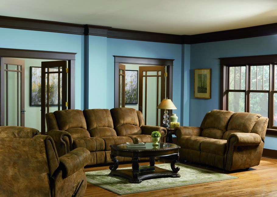 Мебель из микрофибры светло коричневая в гостиную