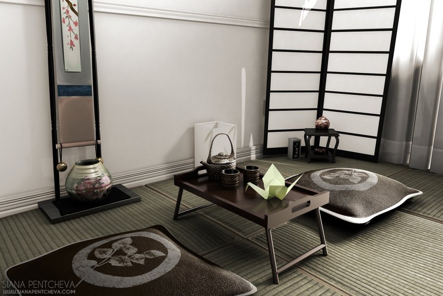 Японский интерьер дзен