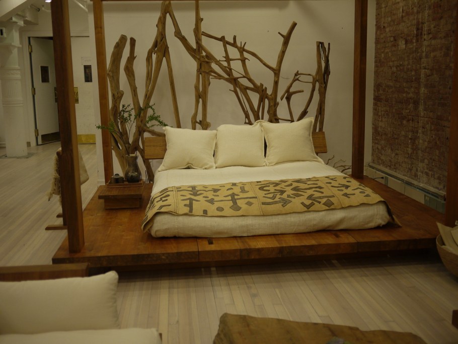 Кровать в стиле дзен