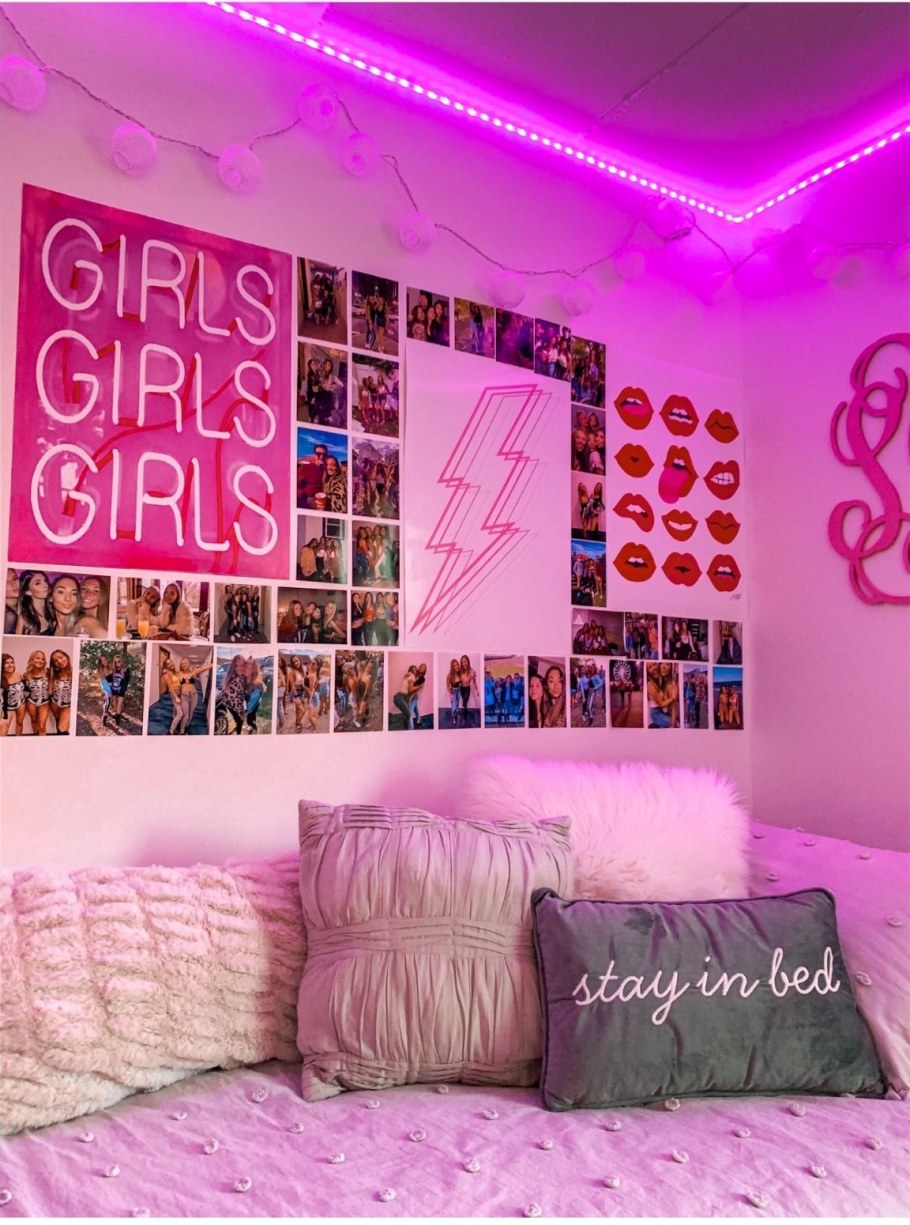 Неоновая спальня для подростков