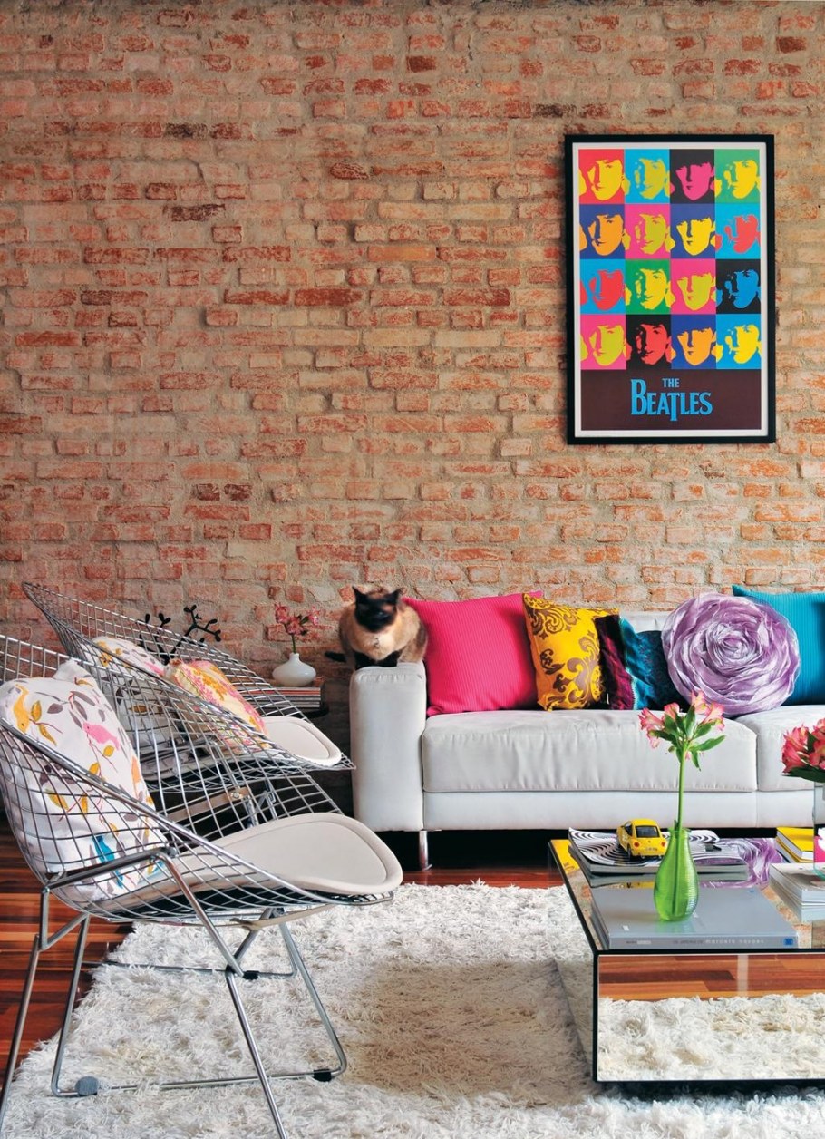 Разноцветные стены в интерьере