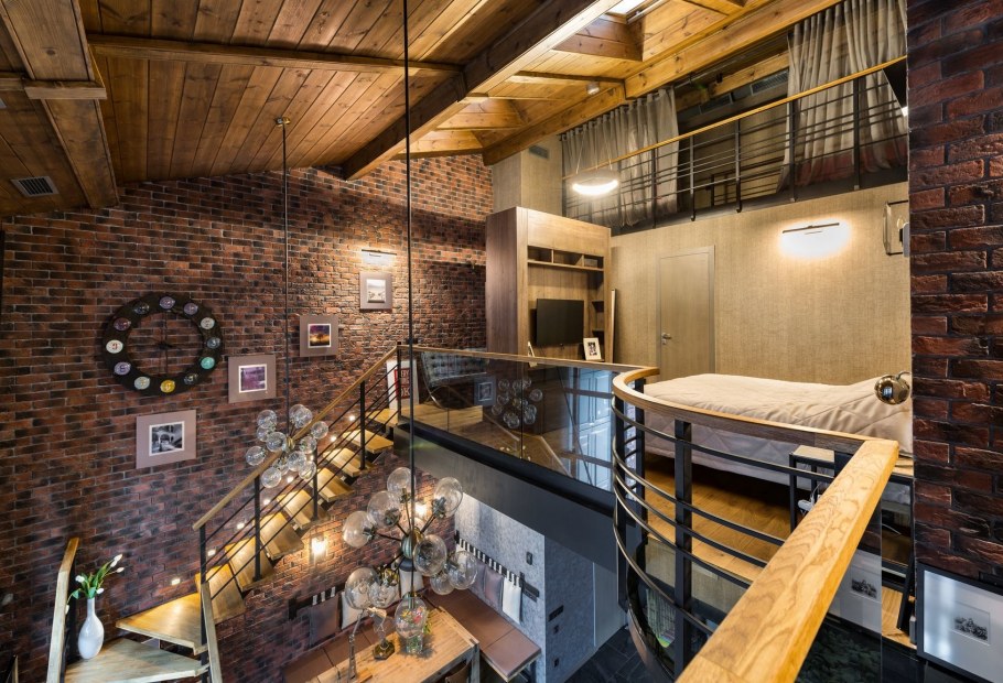 Двухуровневый лофт 60 кв м