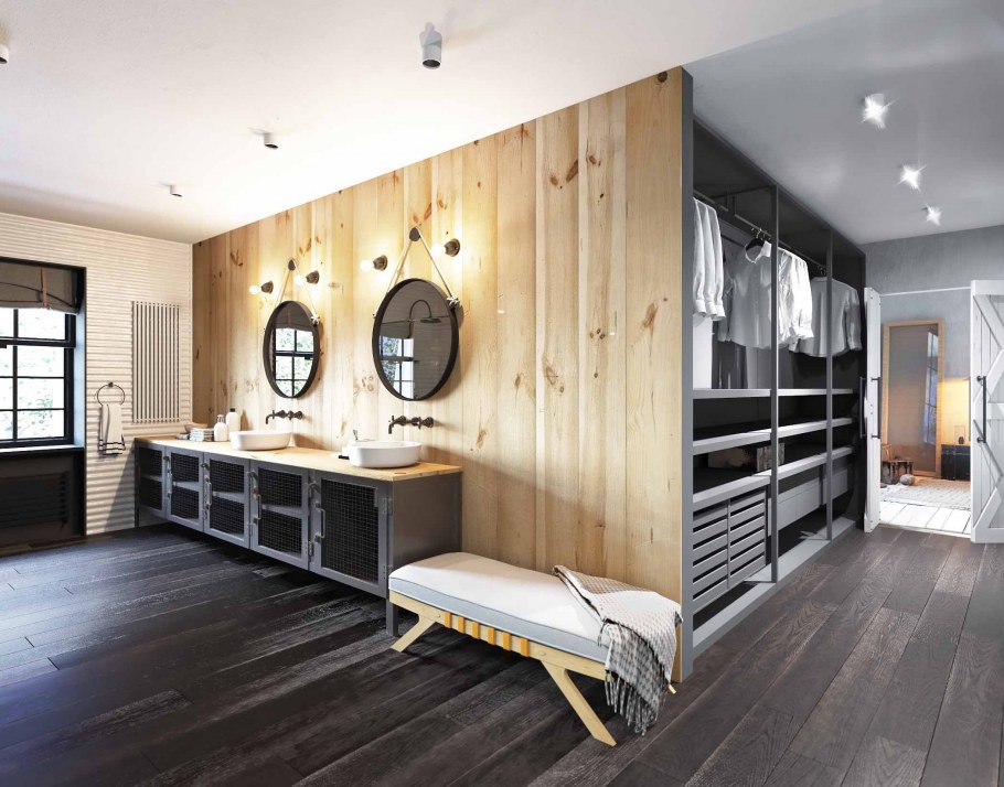 Гостиная лофт Индастриал интерьер