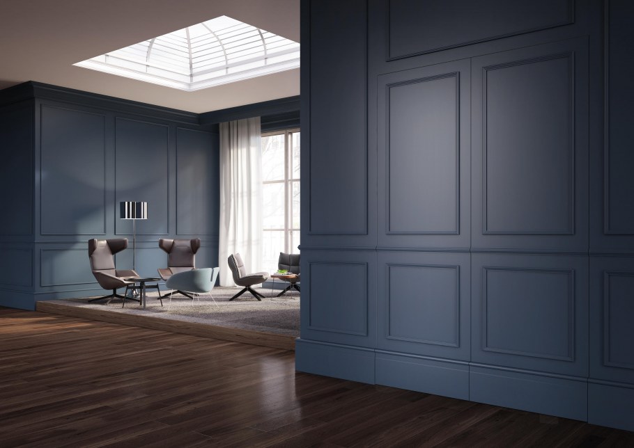 Скрытые двери с молдингами