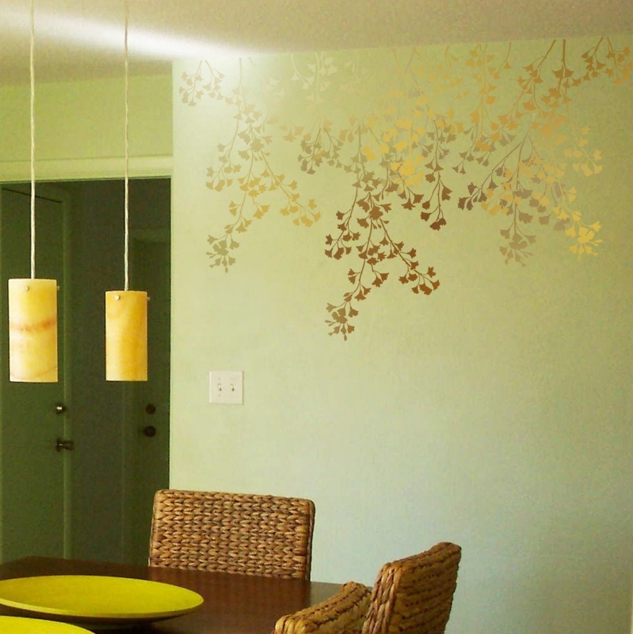 Декор на крашенную стену