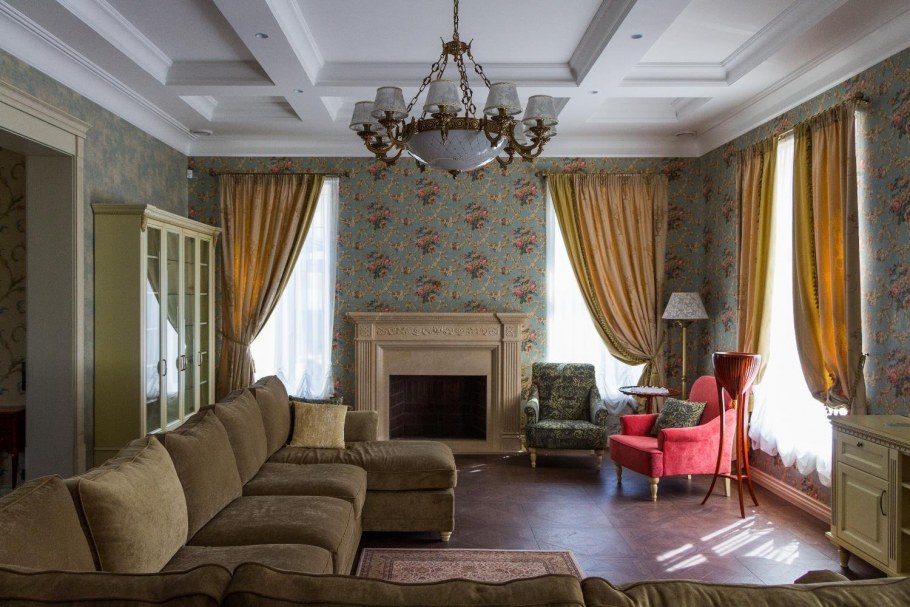 Гостиная в стиле 19 века Англия