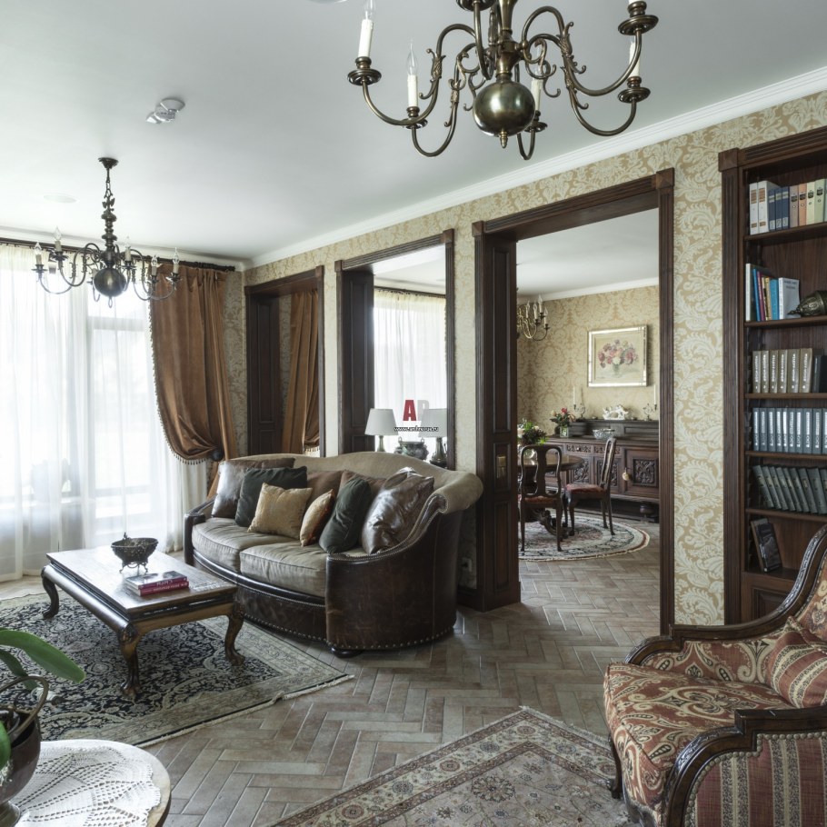 Гостиная в стиле английской неоклассики