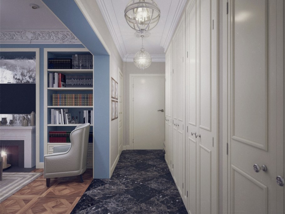 Светлая гостиная в английском стиле