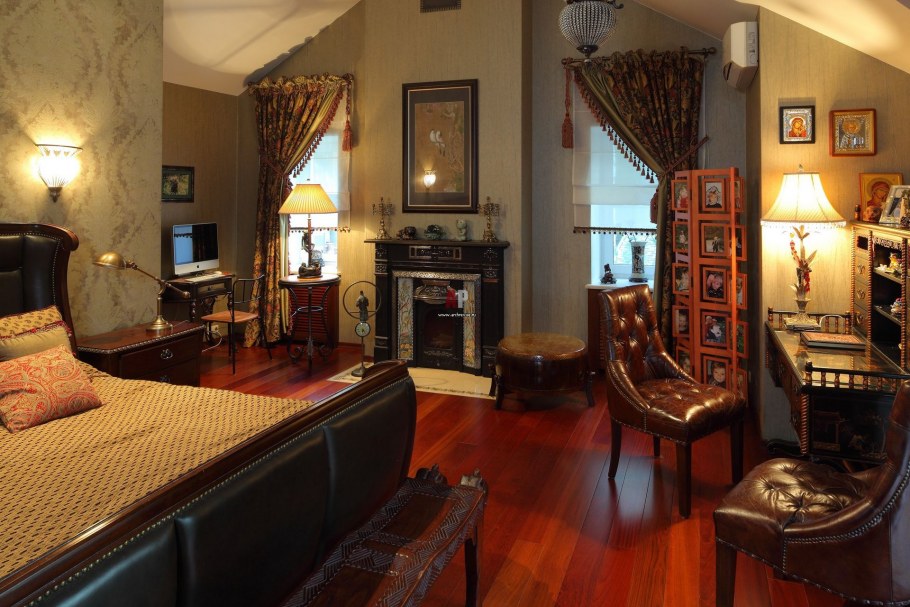 Камин в классическом интерьере