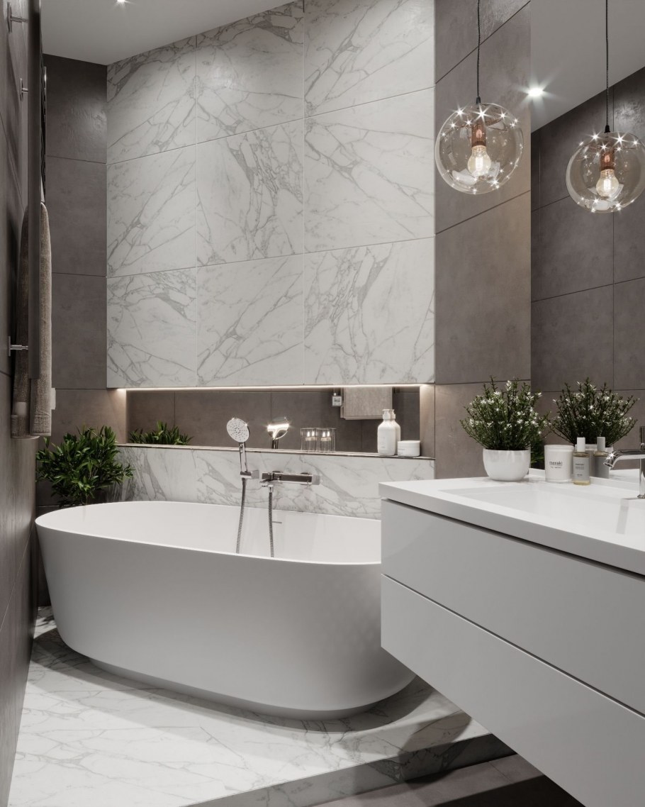 Современная стильная ванная