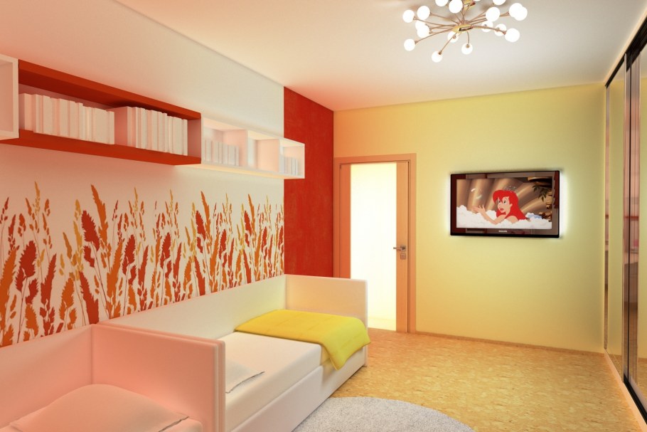 Обои в комнату спальню-гостиную