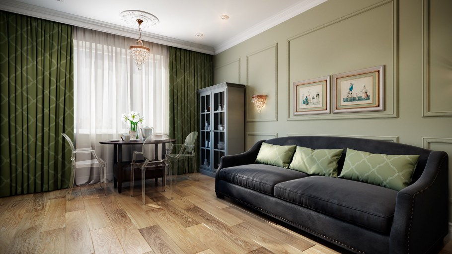 Комбинирование обоев в гости