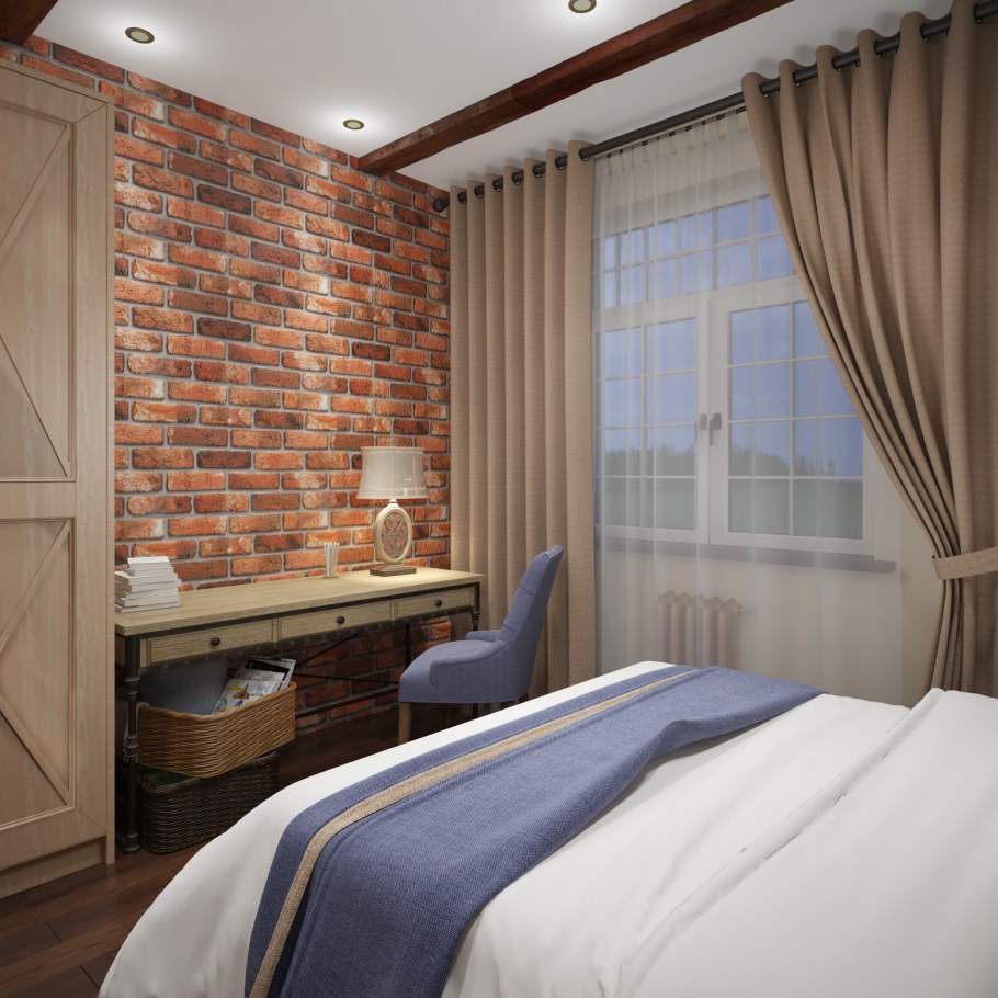 Планировка спальни в коттедже