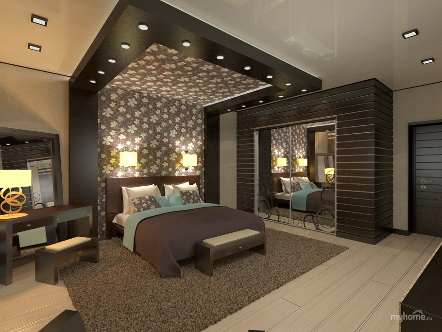 Проект спальни в коттедже