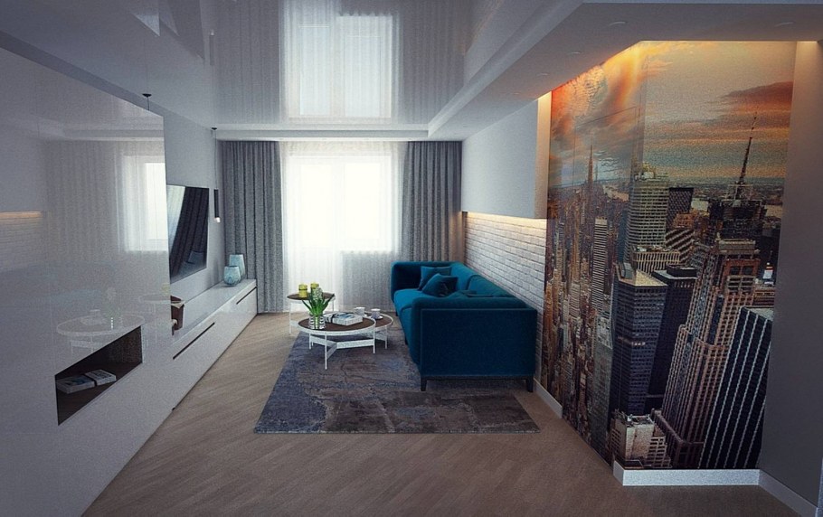 Интерьер большой квартиры для молодой пары