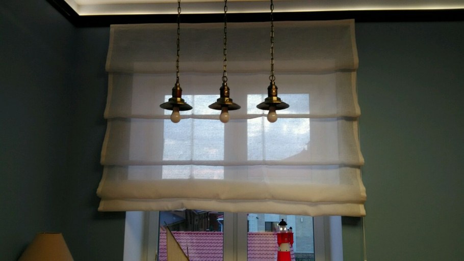 Каскадные римские шторы