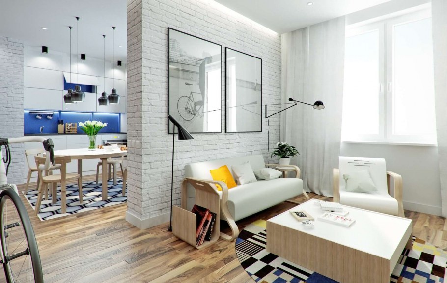 Однушка в стиле лофт 40 кв