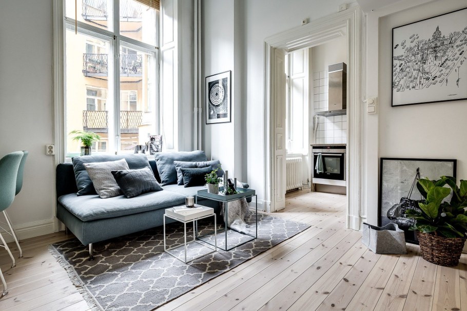 Дизайн квартиры в заниженными окнами