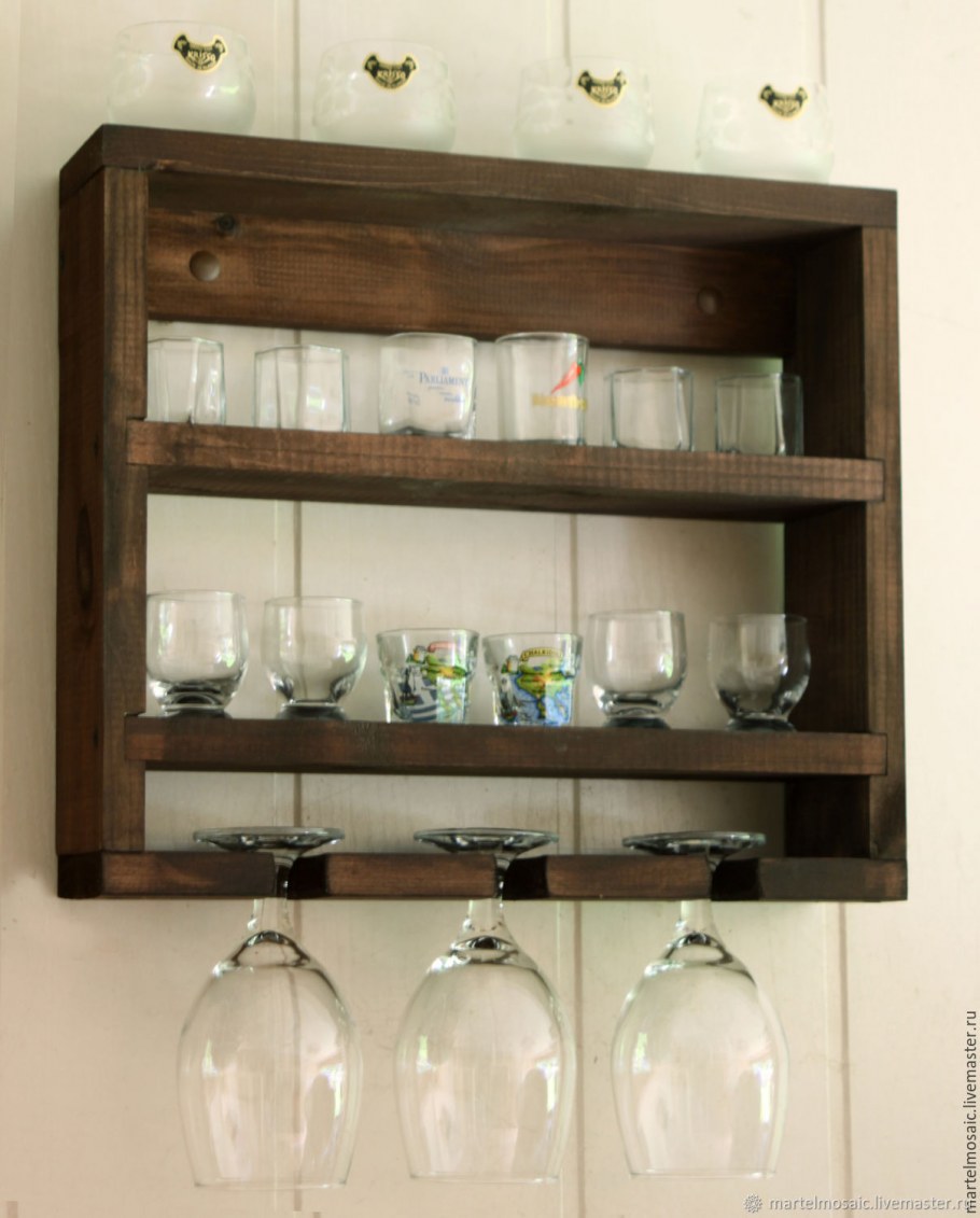 Полка для бокалов подвесная