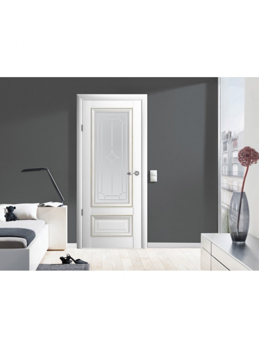 Глянцевые белые двери межкомнатные albero