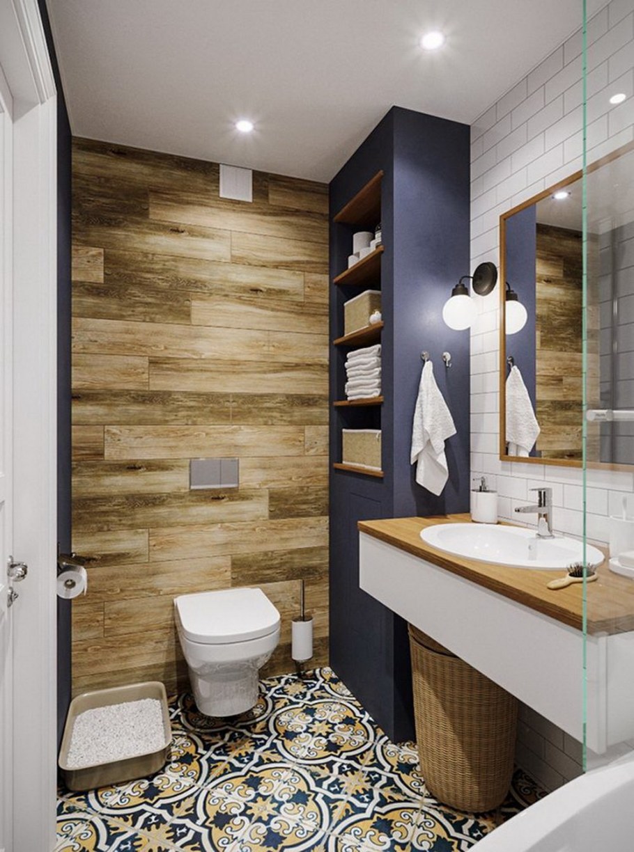 Стильная маленькая ванная