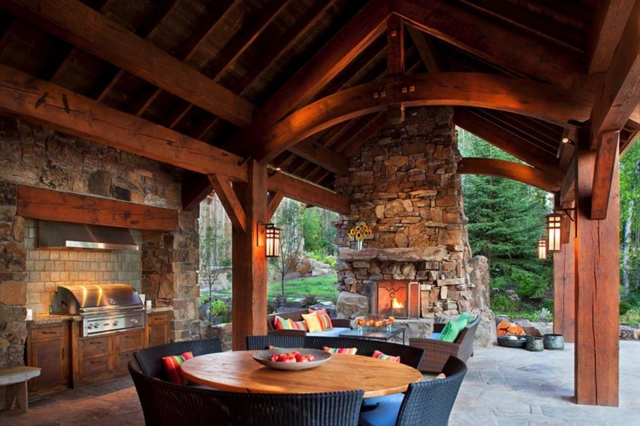 Патио в стиле рустик