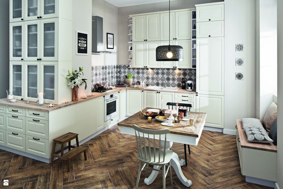 Белая кухня икеа Прованс