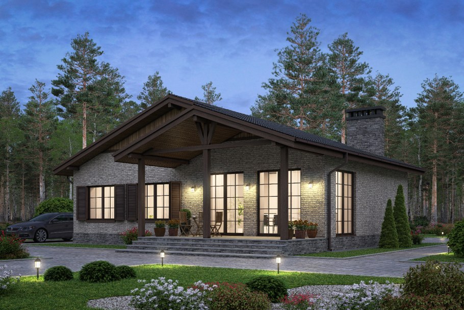 Тини Хаус с плоской крышей