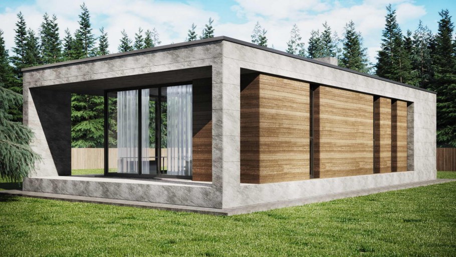 Одноэтажный дом с плоской крышей проекты 150кв