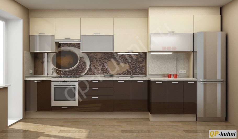 Кухня в коричневом цвете