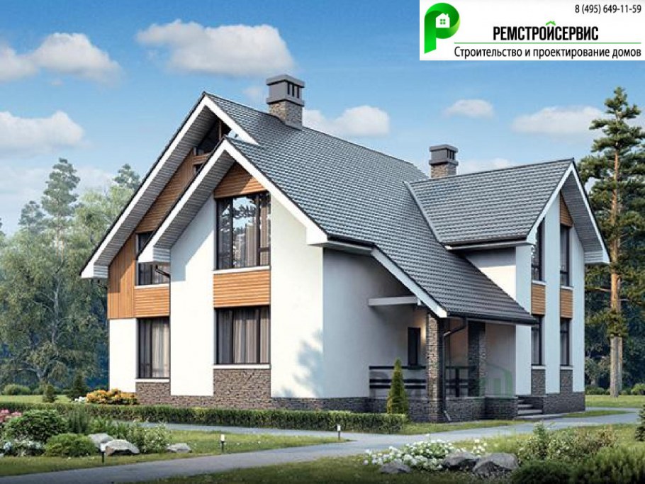 Кирпичный дом с мансардой 150-200 кв