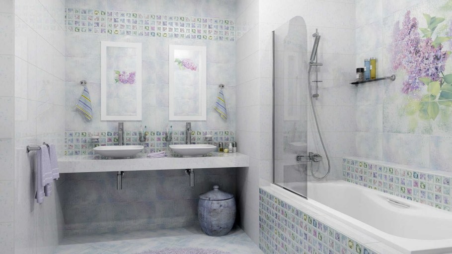 Плитка сирень Уралкерамика