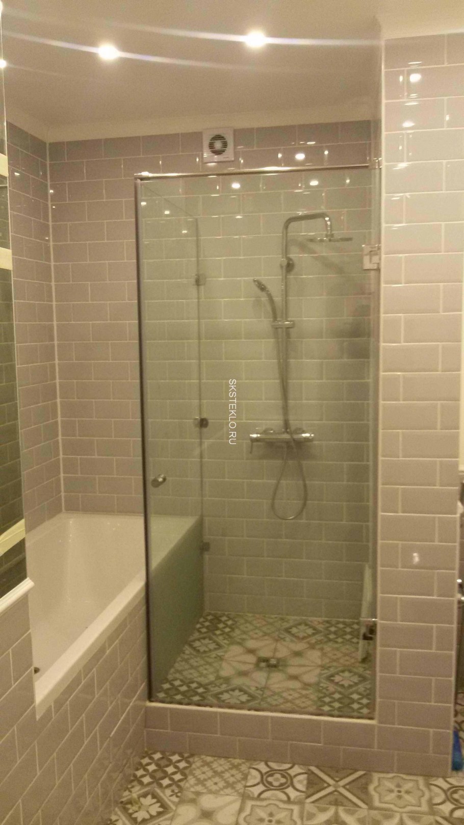 Душевая матированная шторка 600 мм для душа