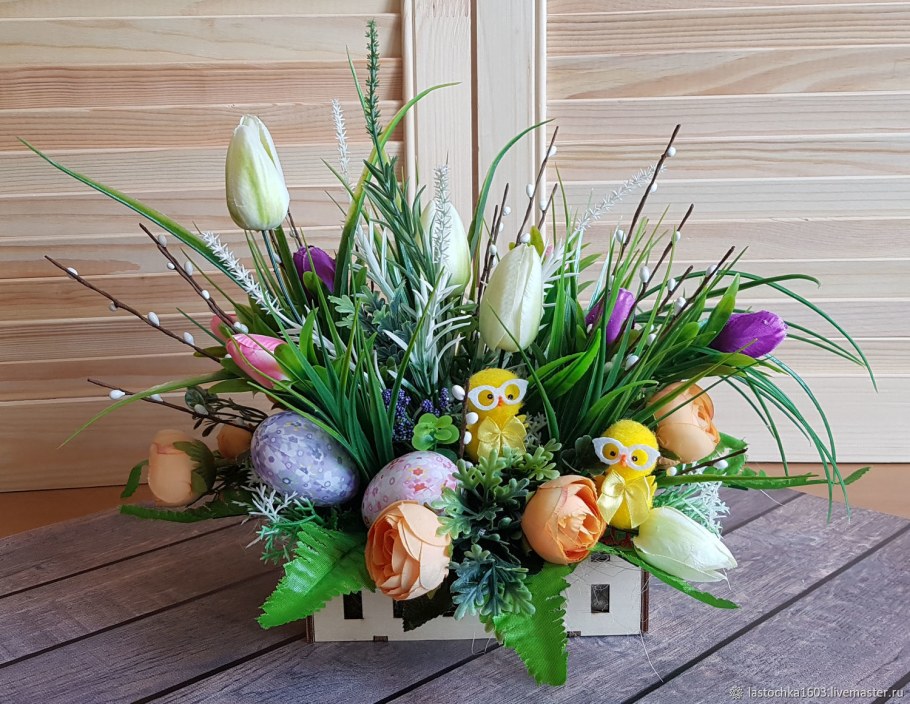 Пасхальные цветочные композиции